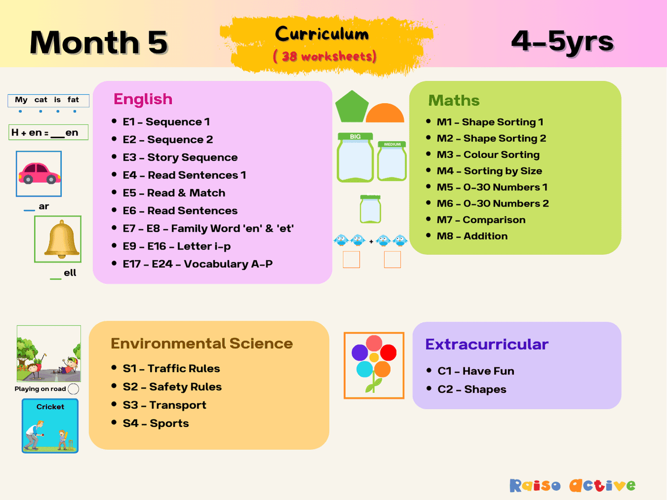Month 5: Literacy, Math, Environmental Science | Ages 4-5