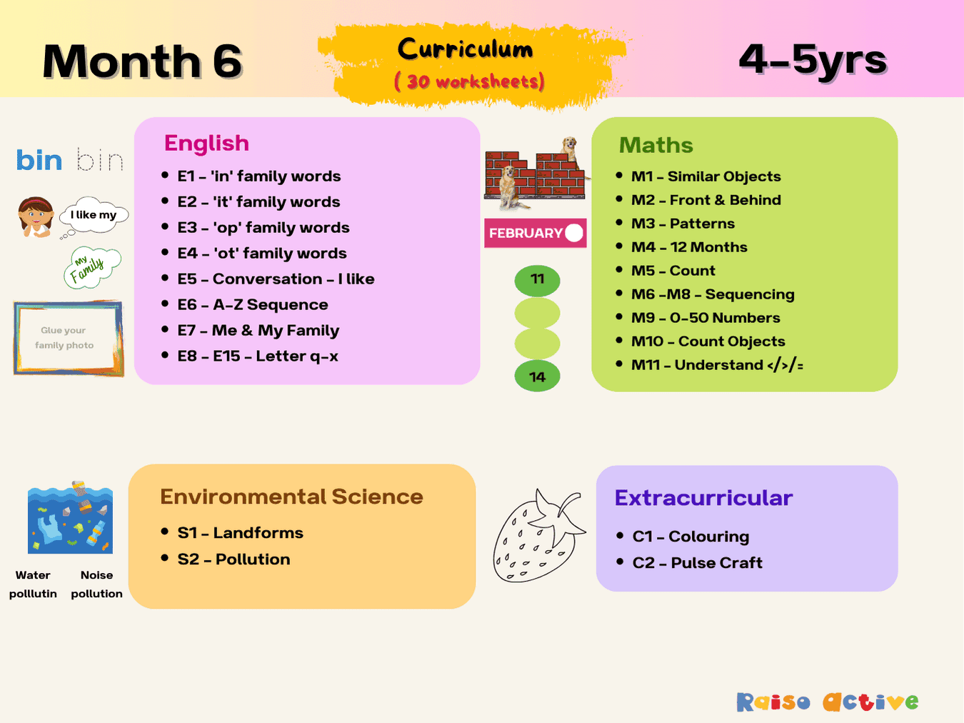 Month 6: Preschool multi-subject foundational skills | Ages 4-5