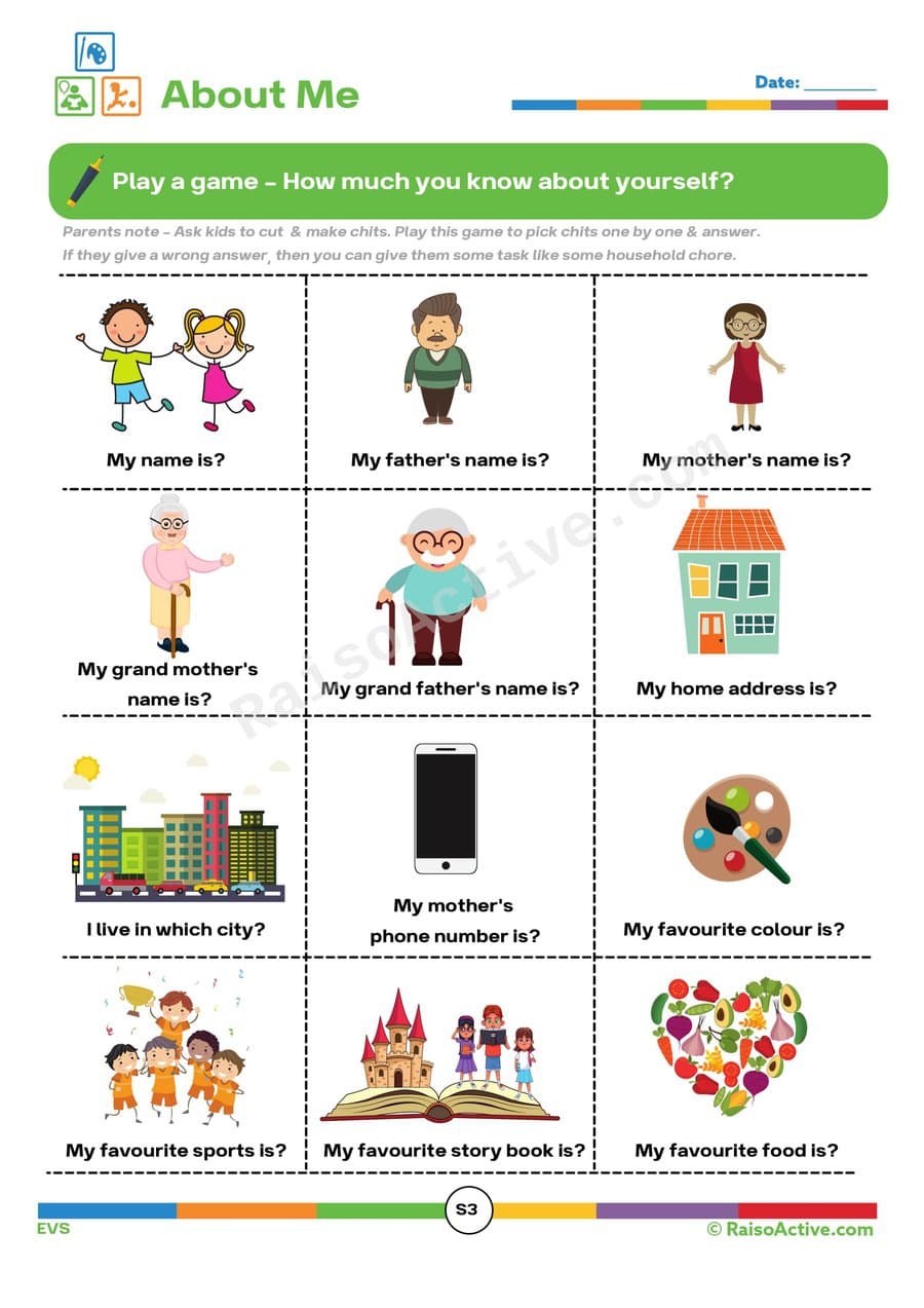 About Me Worksheet: Learn About Yourself!