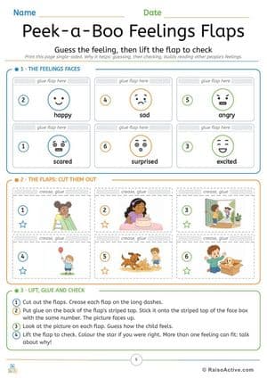 Big Feelings Fun Time Little Stars Activity Pack: Feelings Faces, Calm Tools, Crafts & Games for Ages 4-6, Page 6