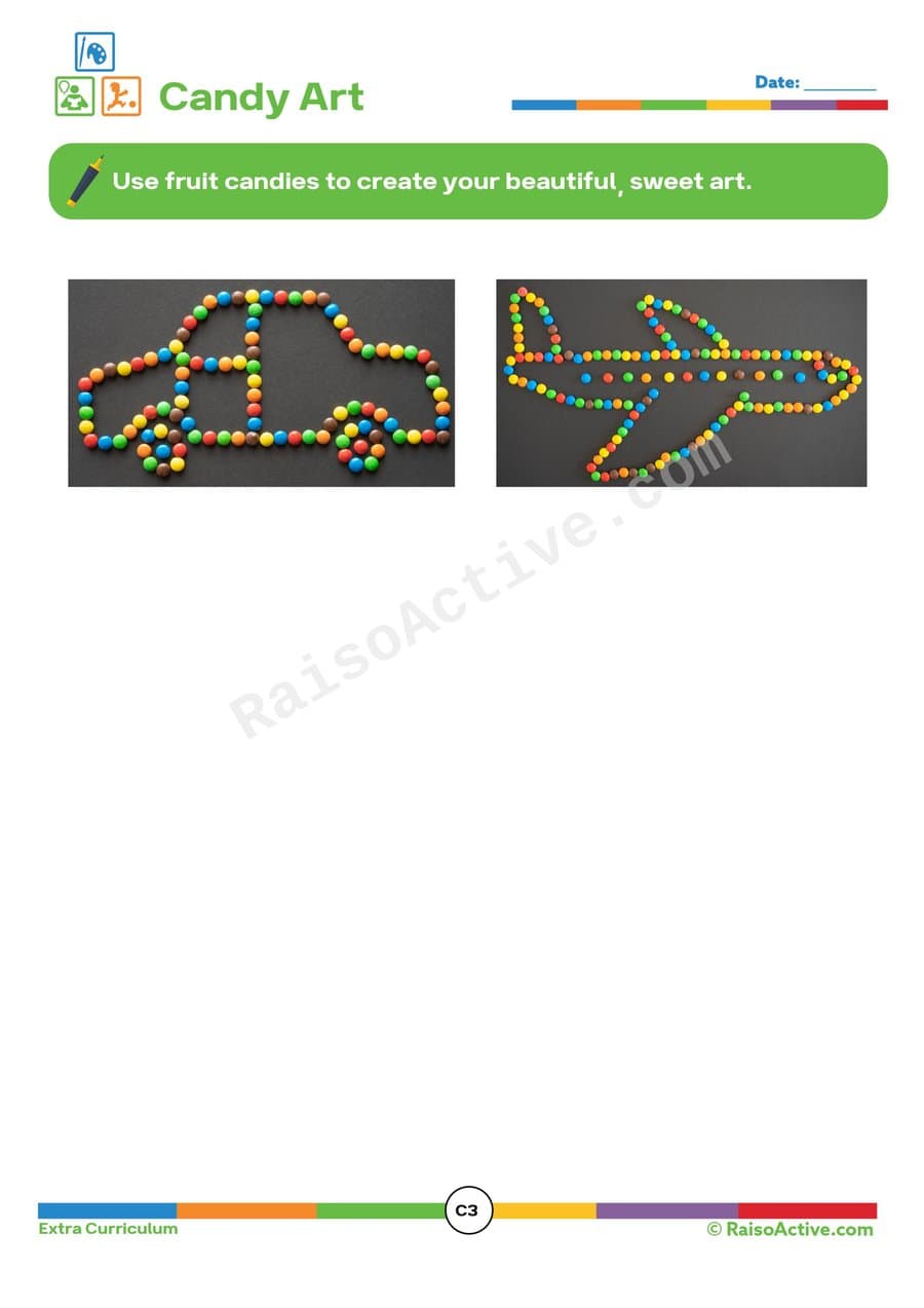 Candy Art: Create Sweet Art with Fruit Candies!