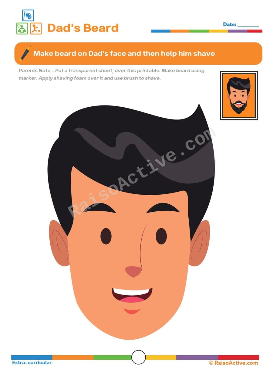 Dad's Beard: A Fun Shaving Activity for Kids!