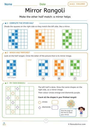 Diwali Fun Time Little Stars Activity Pack: Counting, Rangoli, Crafts & Stories for Ages 4-6, Page 7