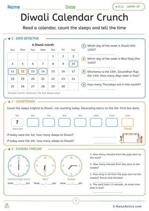 Diwali Light Quest Big Explorers Activity Pack: Maths, Puzzles, Stories & Science for Ages 7-10, Page 3