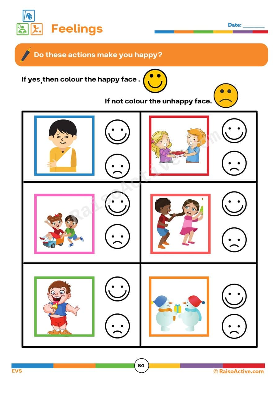 Feelings Worksheet: Happy or Sad?