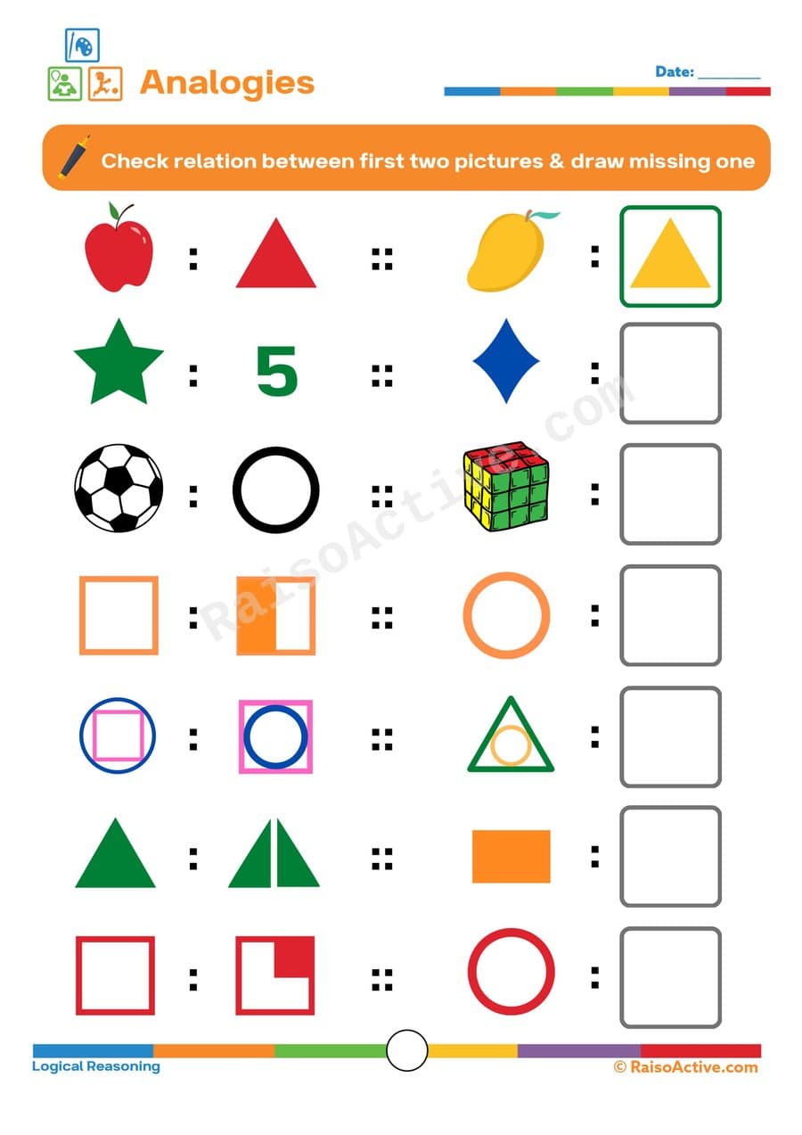 Shape Analogies Worksheet: Find the Pattern!