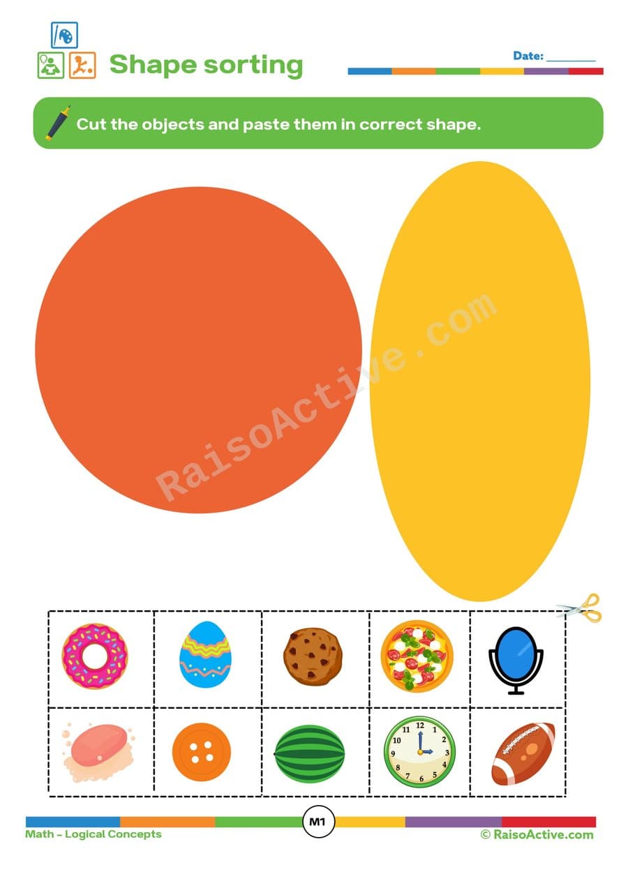 Shape Sorting Worksheet: Cut and Paste Fun!