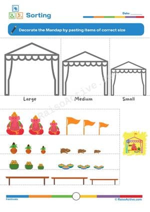 Sorting Fun: Decorate the Mandap by Size!
