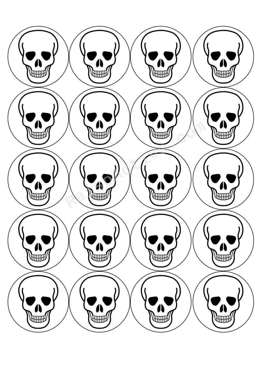 Spooky Skull Tracing Worksheet for Preschoolers
