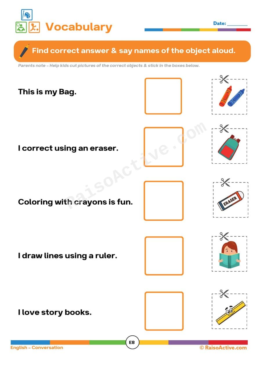 Vocabulary Fun: Match the Pictures! (Ages 3-5)