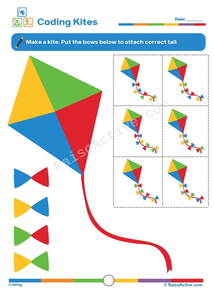 Coding Kites Worksheet: Match the Bows!