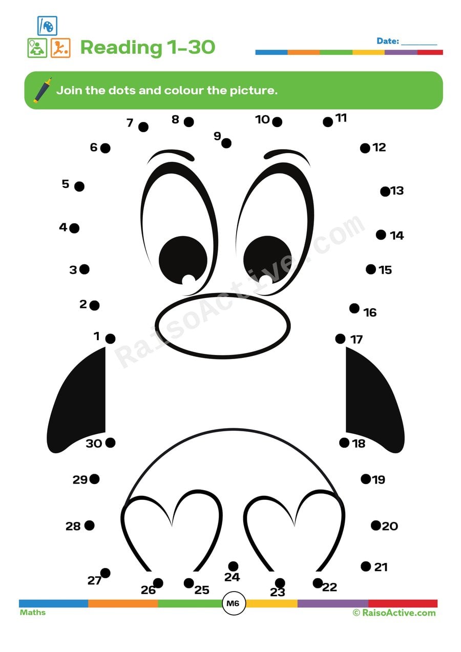 Connect the Dots Penguin Worksheet for Kids