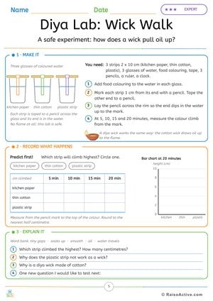 Diya Wick Experiment: How Does Oil Climb a Wick? (Safe Science Lab)