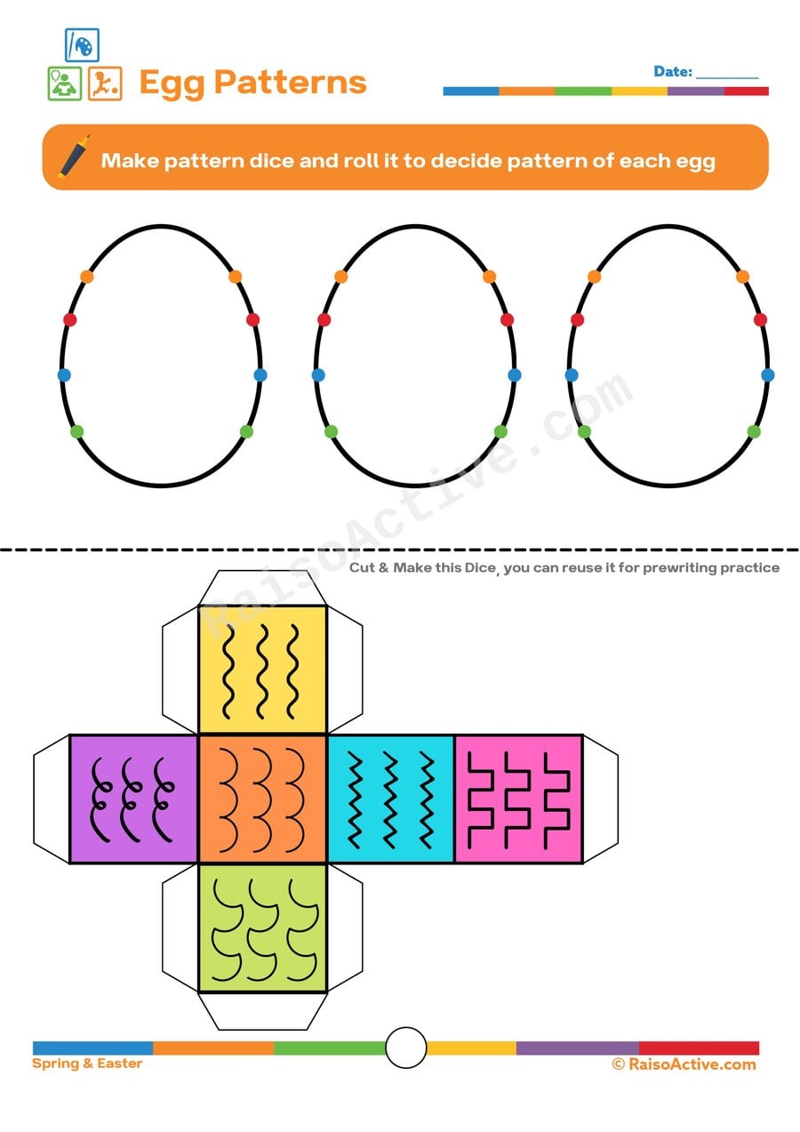 Egg Pattern Worksheet: Create and Match Patterns!