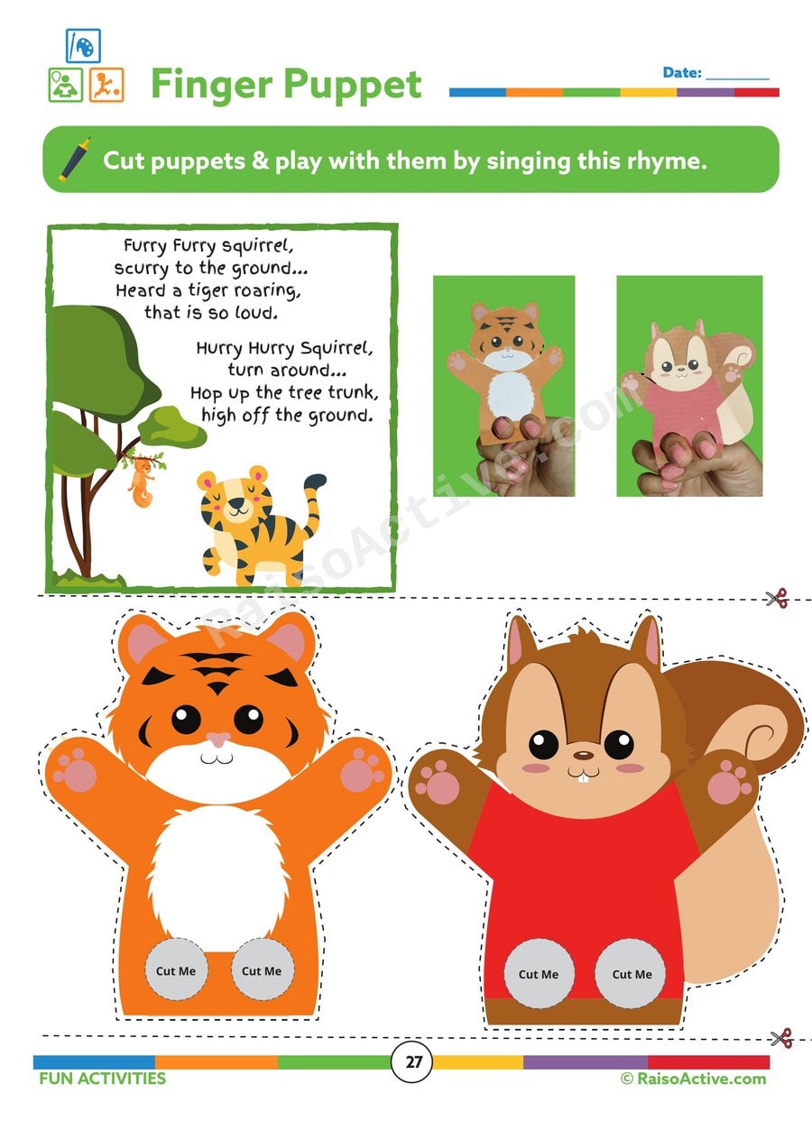 Finger Puppet Fun: Cut and Play with a Rhyme!