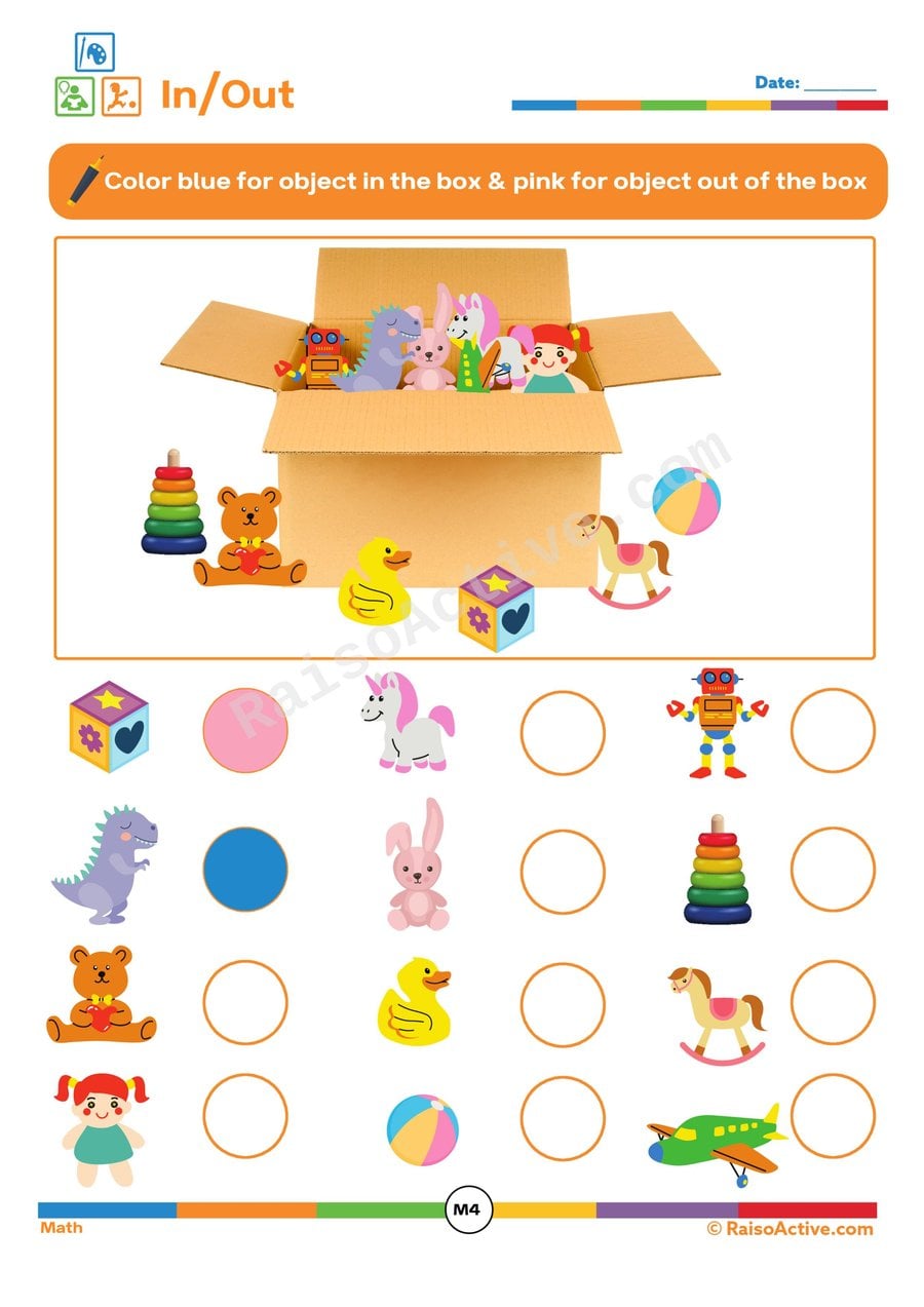 In/Out Sorting Worksheet: Color the Objects!
