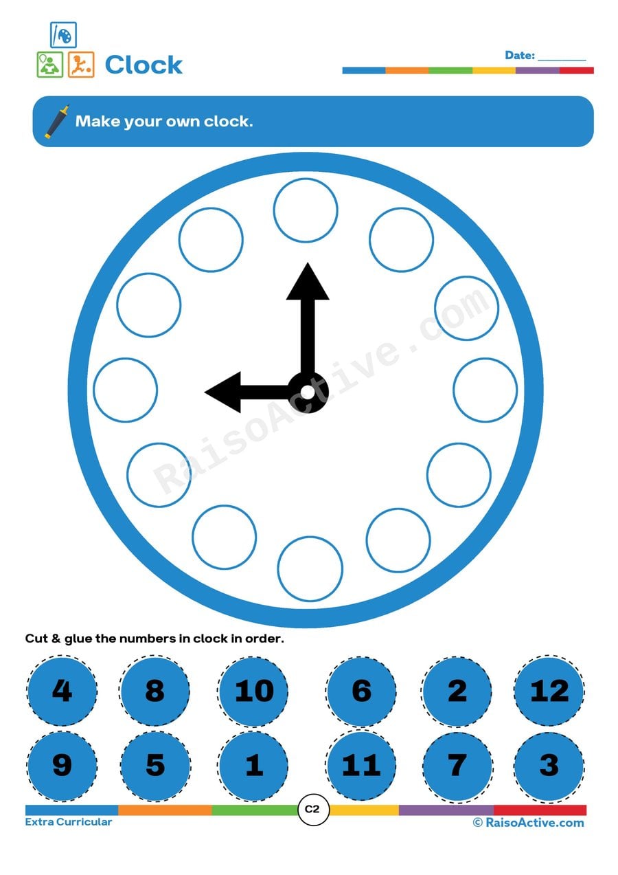 Make Your Own Clock Worksheet: Time Telling Fun!