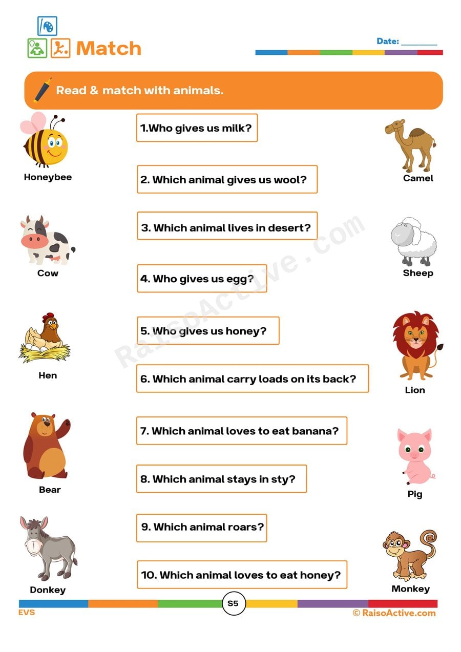 Match the Animals! A Fun Worksheet for Kids
