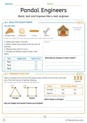 Pandal Engineers: Navratri Paper Tower and Strong Shapes STEM Challenge