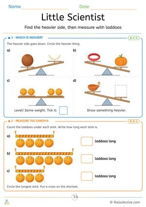 Navratri Little Scientist: Heavier, Lighter and Measuring with Laddoos