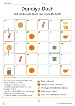 Dandiya Dash: Navratri Board Game for Kids