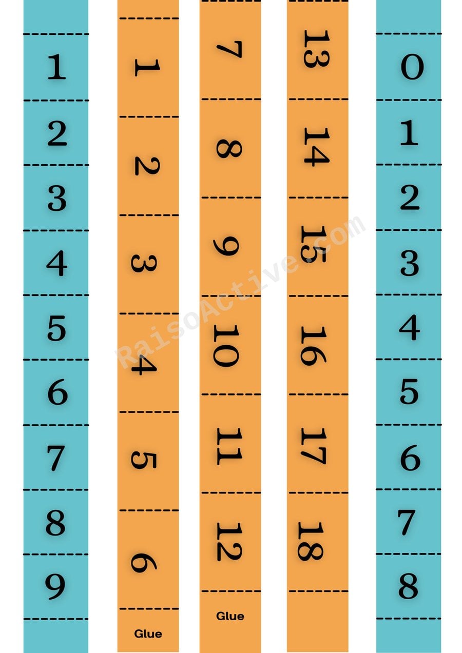 Number Matching Worksheet: 0-18