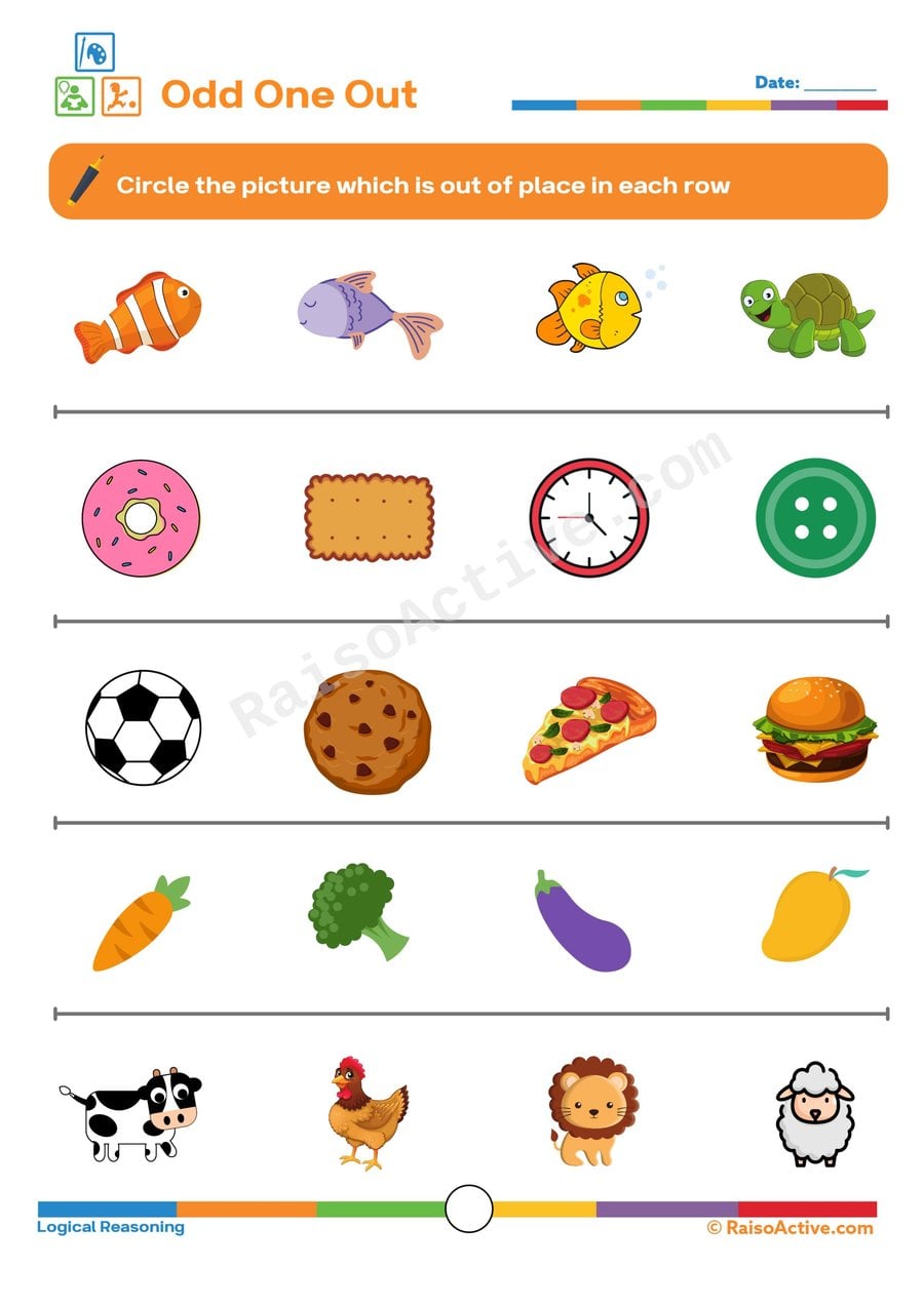 Odd One Out Worksheet: Spot the Differences!