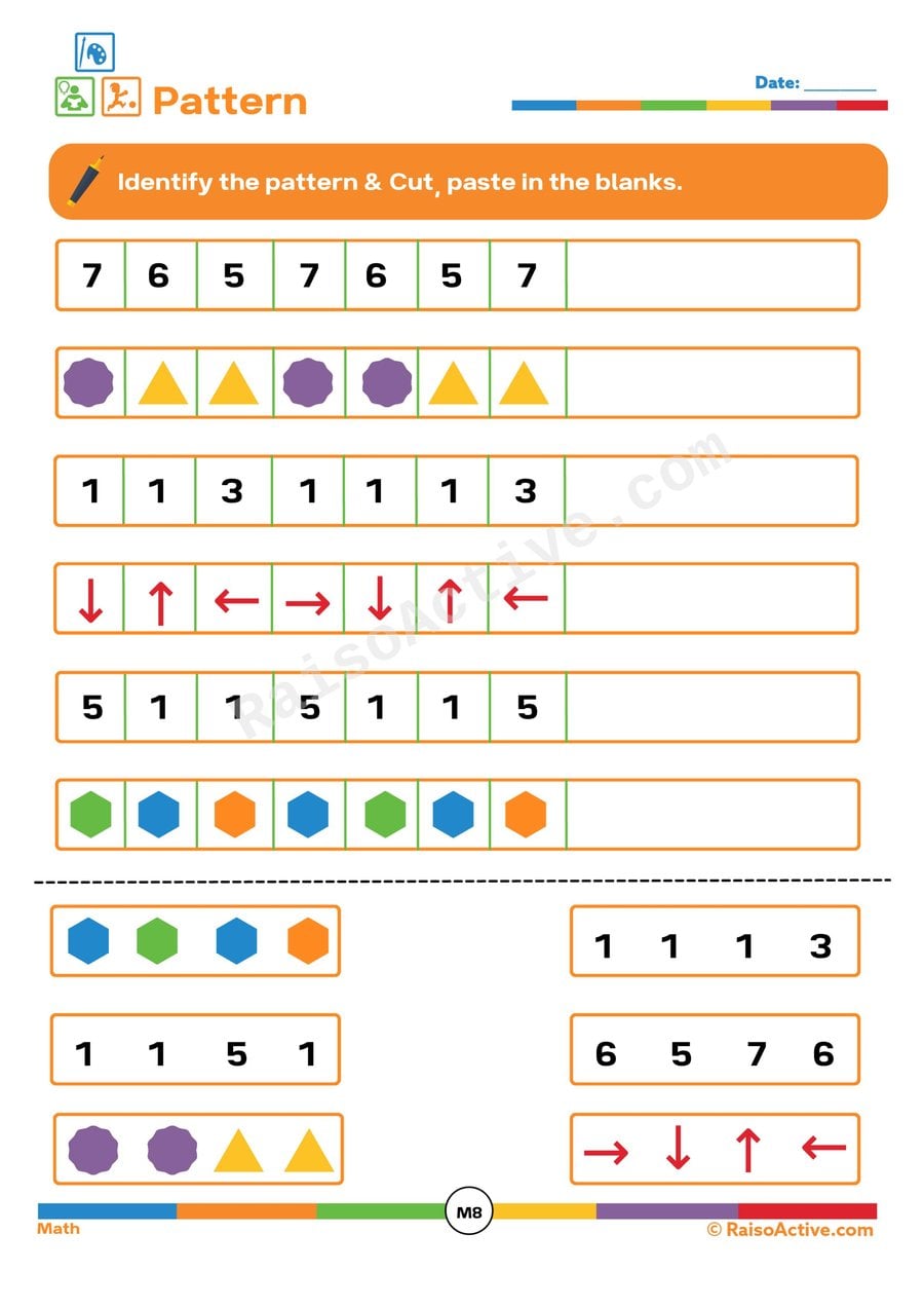 Pattern Fun: Identify and Complete the Sequences!
