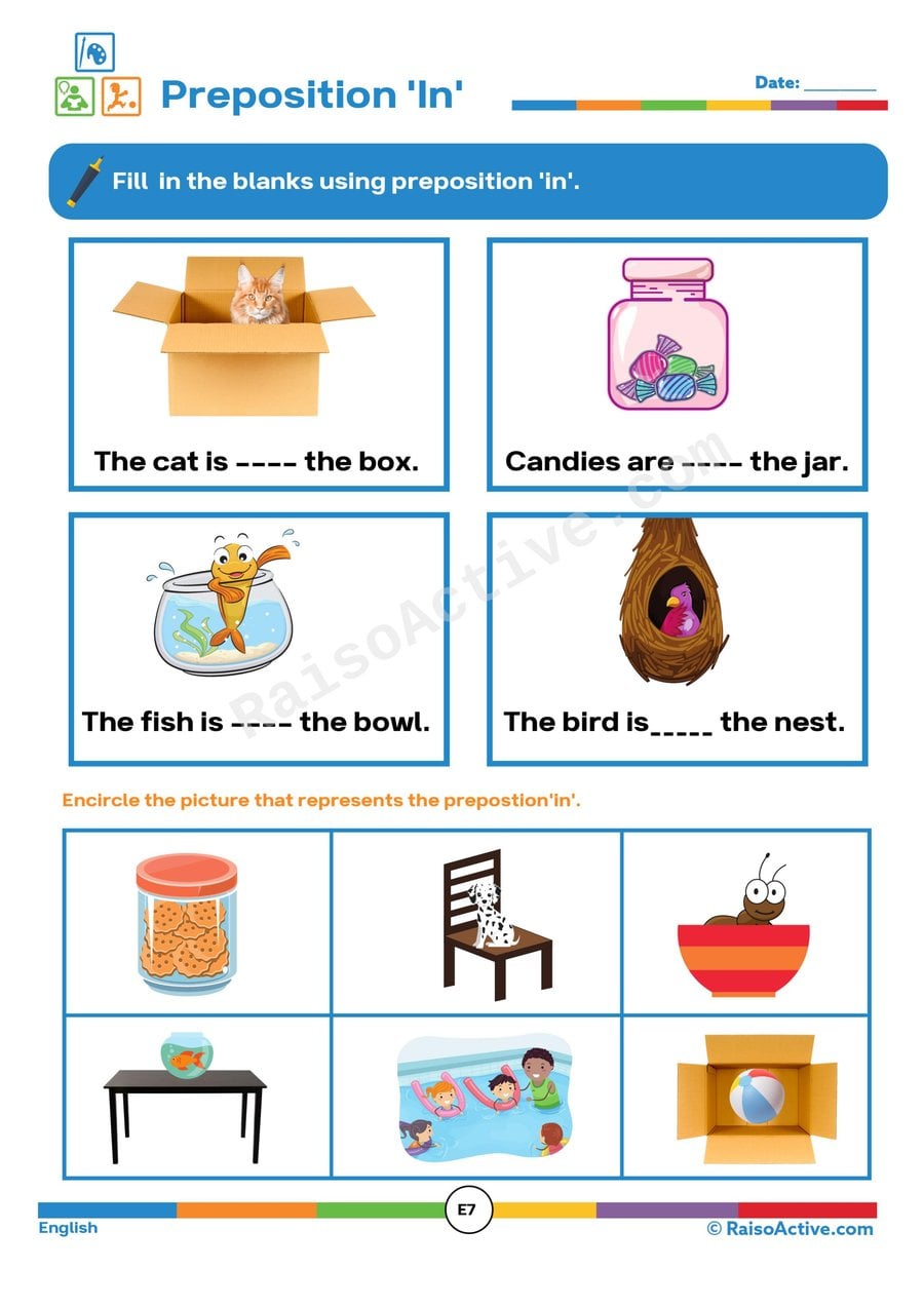 Preposition 'In' Worksheet: Fill-in-the-Blanks Fun!