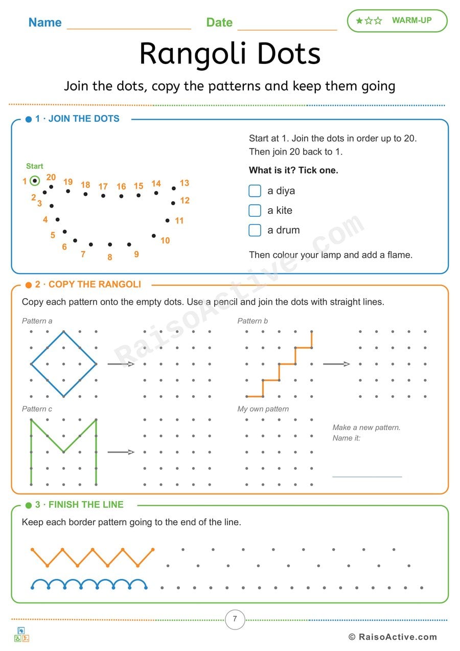 Rangoli Dot Pictures: Join the Dots, Copy Patterns and Finish the Line