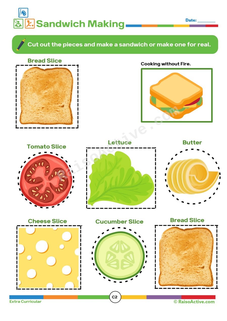 Sandwich Making Fun: Cut, Paste, and Create!