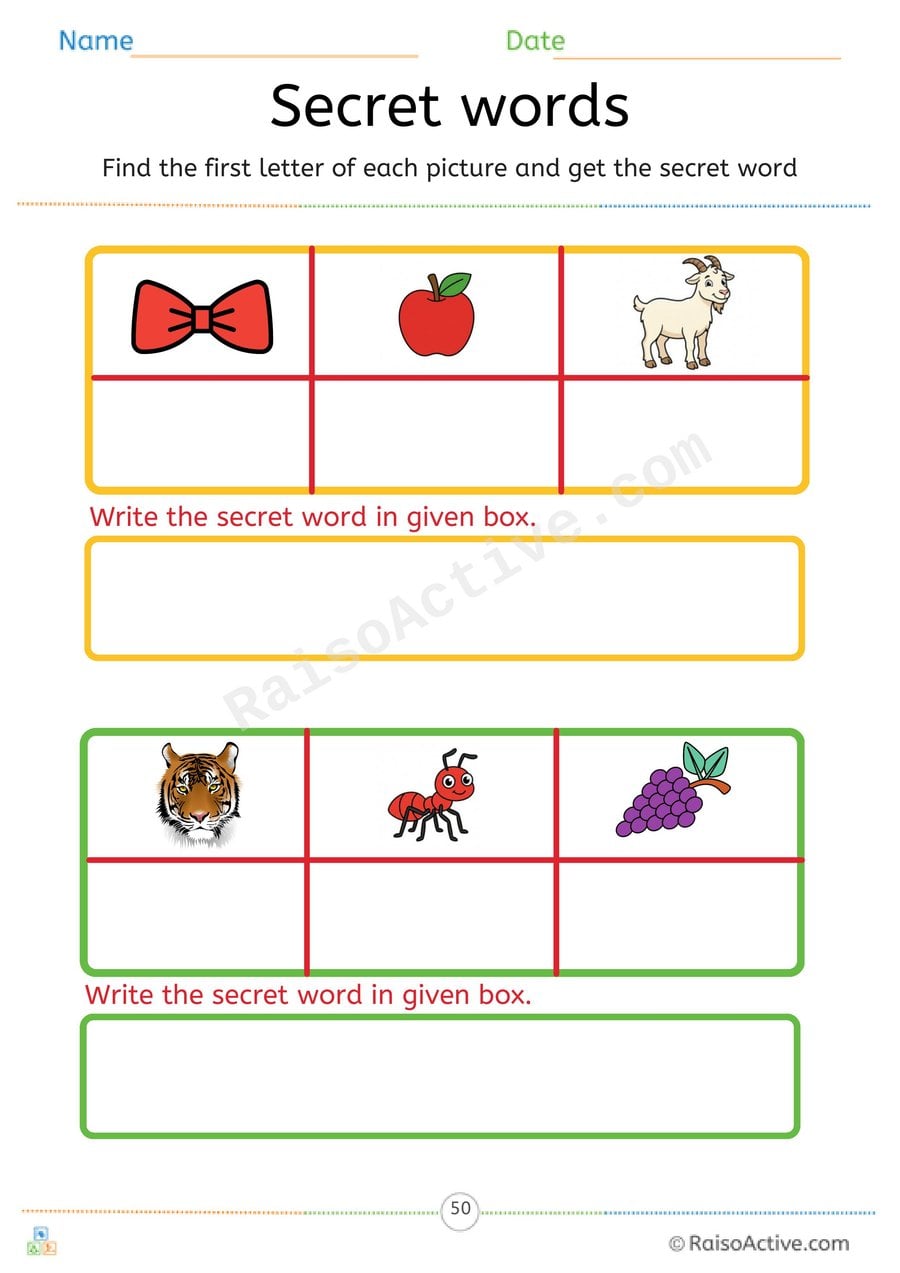 Secret Words: Spell 'ag' Family Words from First Sounds