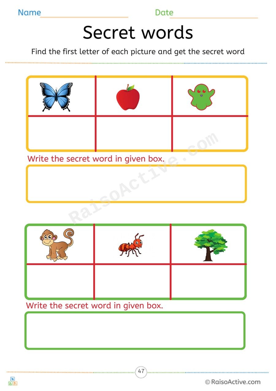 Secret Words: Spell Short a Words from First Sounds