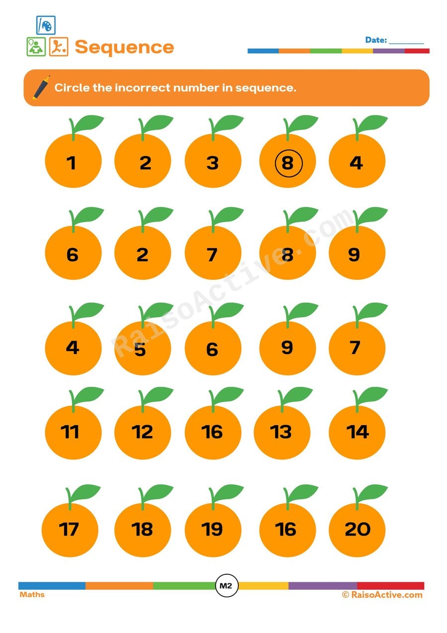 Sequence Worksheet: Find the Incorrect Number!