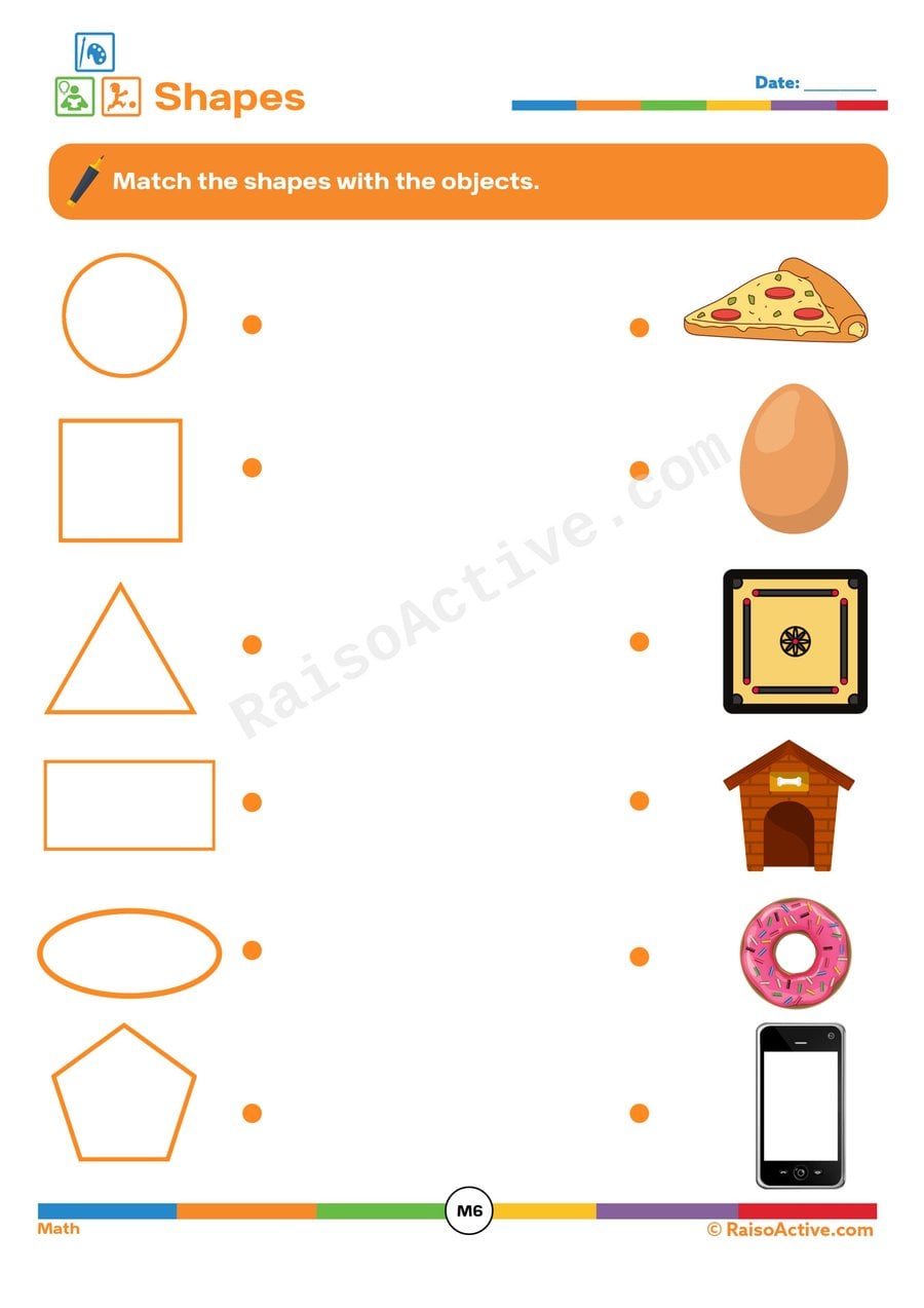 Shape Matching Worksheet for Preschoolers
