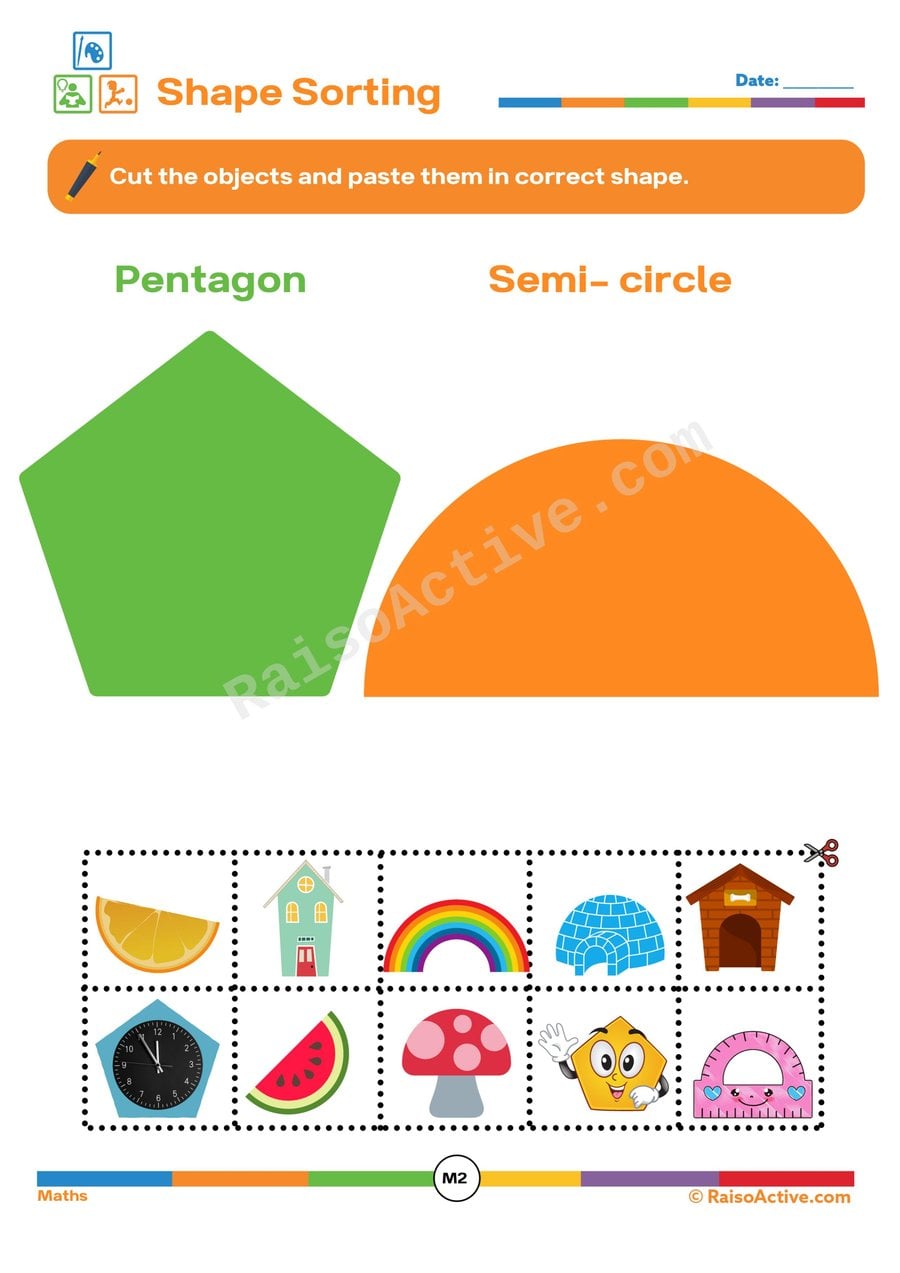 Shape Sorting Fun: Cut and Paste Shapes!