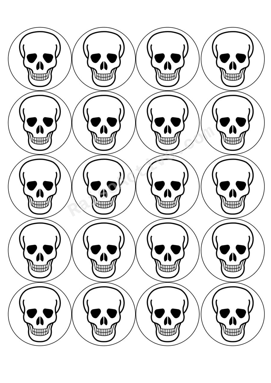 Spooky Skull Tracing Worksheet for Preschoolers
