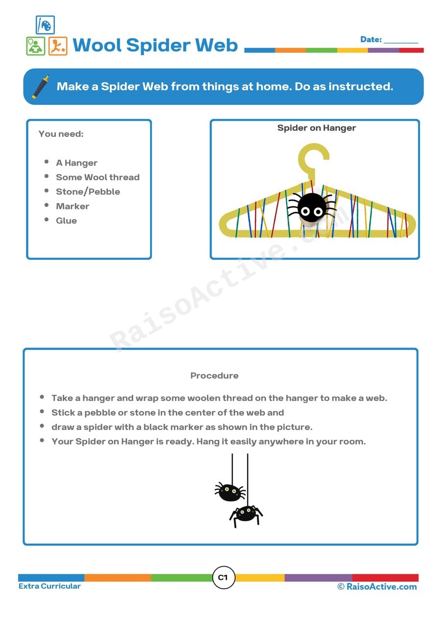 Wool Spider Web Craft: Follow the Instructions!