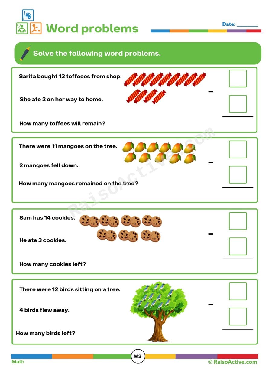 Word Problems Worksheet for Early Learners