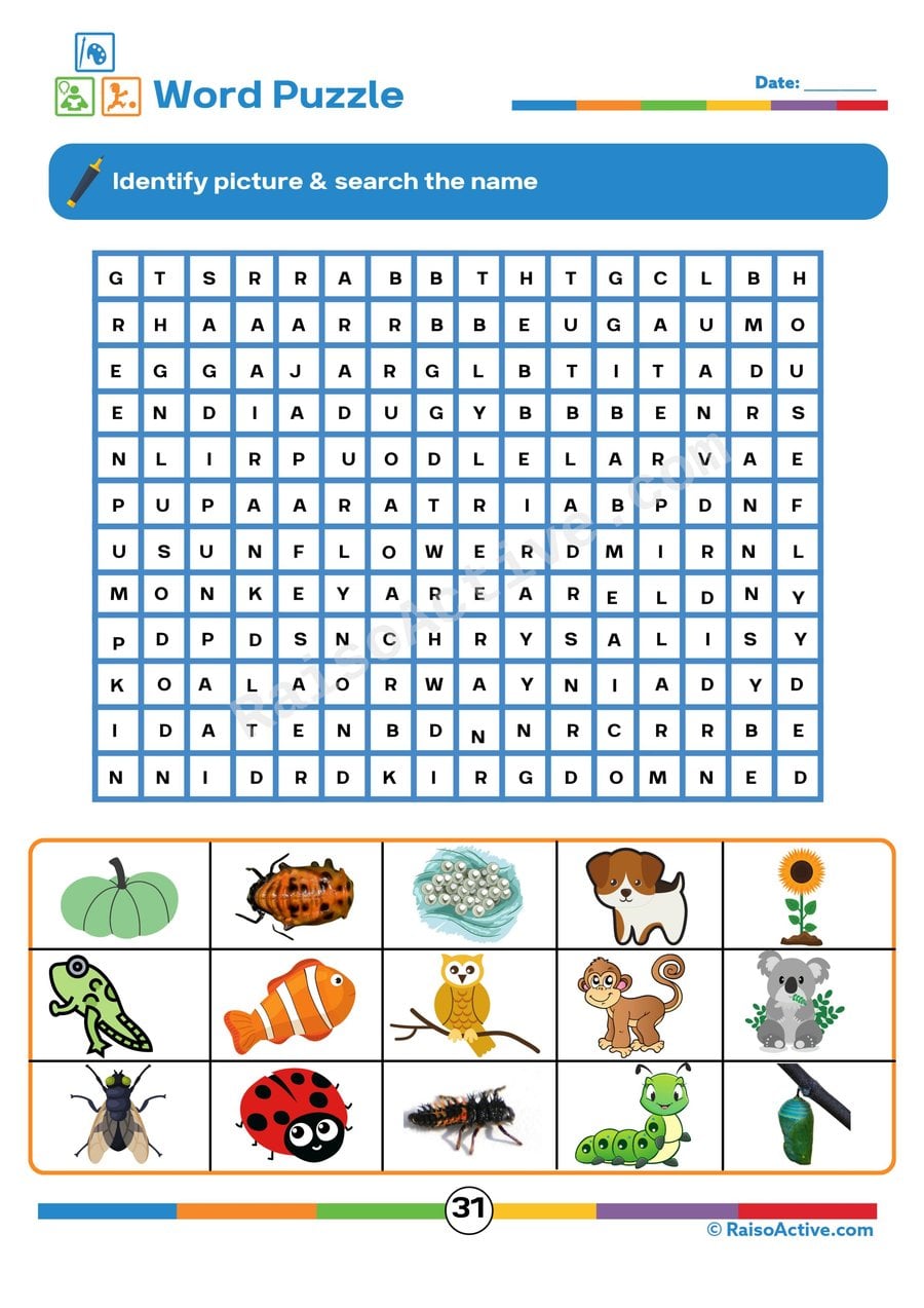 Word Search Worksheet: Find the Hidden Words!