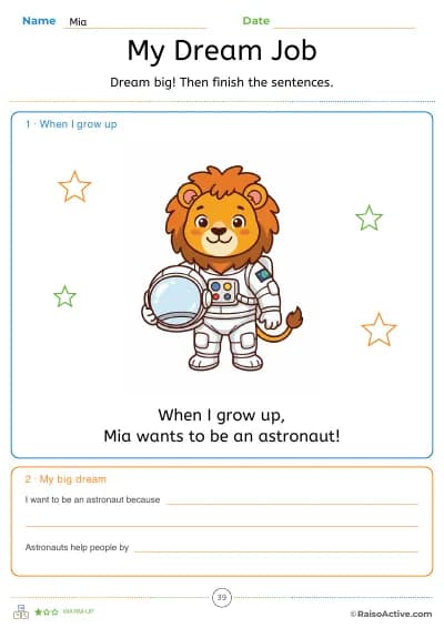 My dream job: their favourite animal dressed for the job they dream of