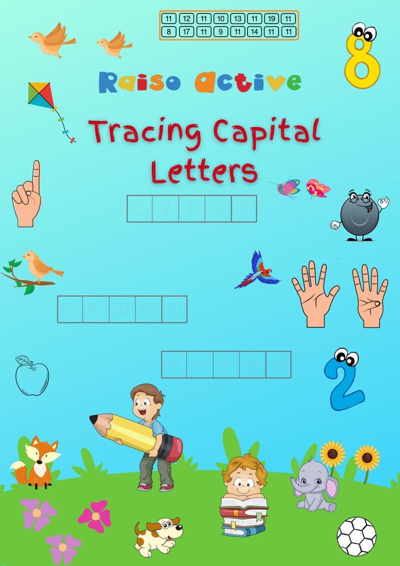Capital Letter Tracing Activity Book A-Z for Preschool & Kindergarten - Page 1