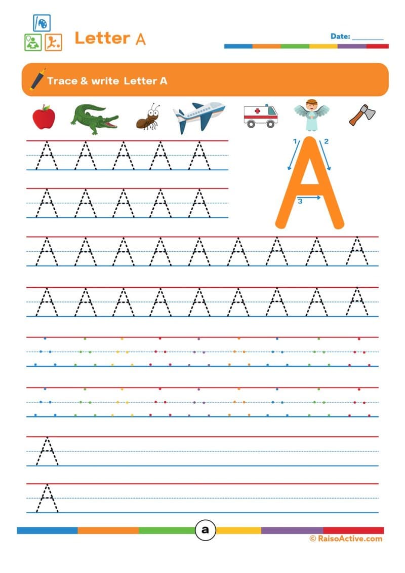 Capital Letter Tracing Activity Book A-Z for Preschool & Kindergarten - Page 2