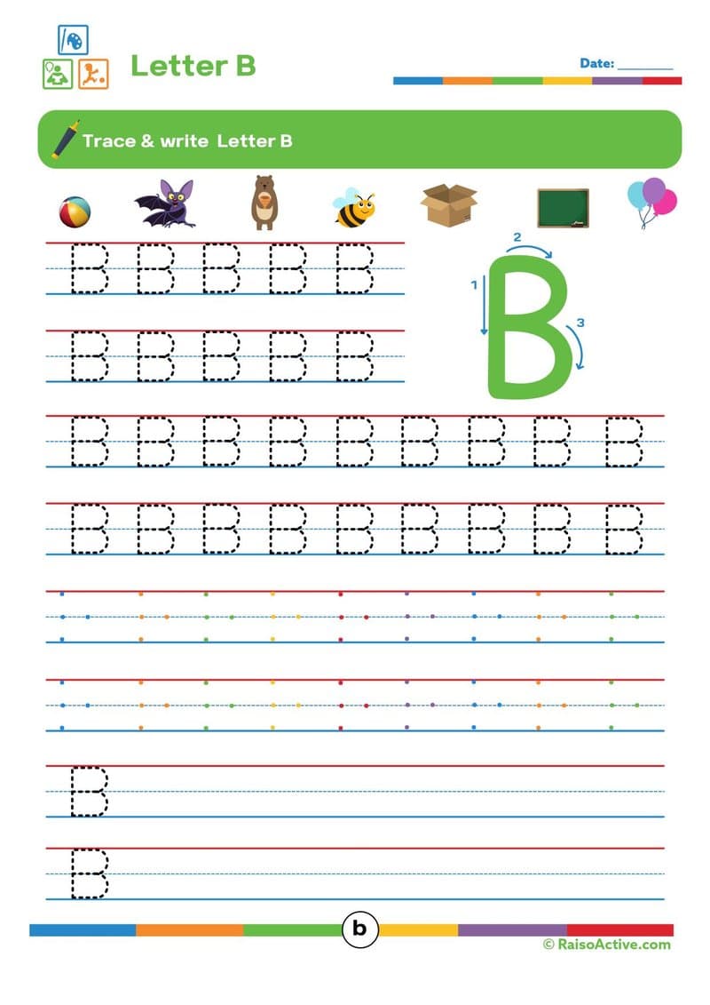 Capital Letter Tracing Activity Book A-Z for Preschool & Kindergarten - Page 3