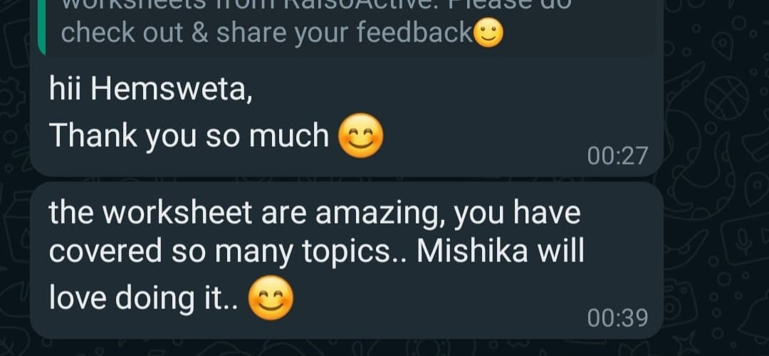 Parent feedback - worksheets are amazing, covered many topics