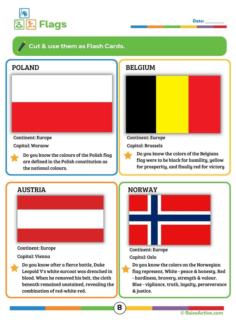 Flags of the World Activity Book & Flashcards for Kids (Ages 5-9) - Page 9