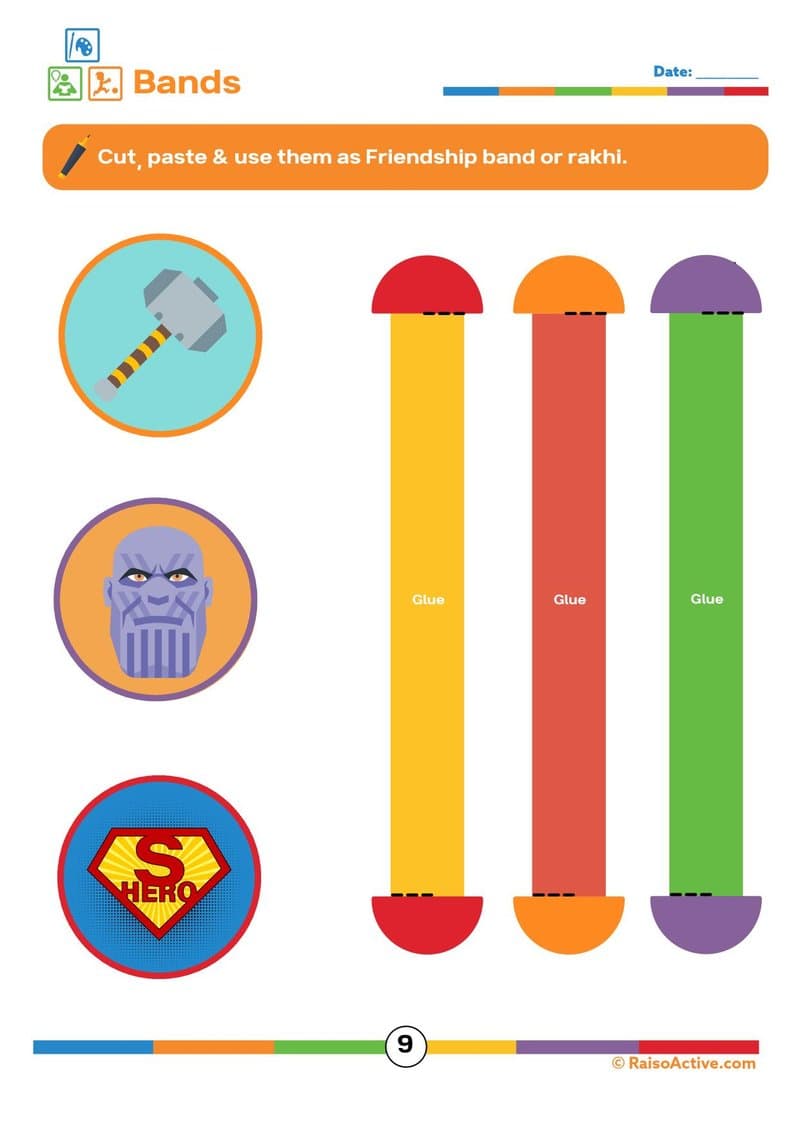 Friendship Band & Rakhi Craft Activity Pack for Kids (Ages 4-7) - Page 10