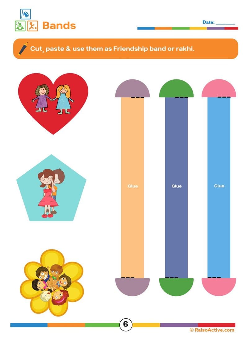 Friendship Band & Rakhi Craft Activity Pack for Kids (Ages 4-7) - Page 6