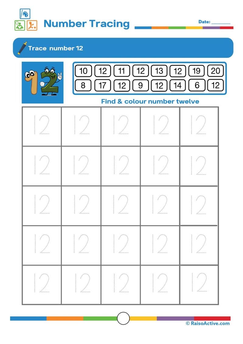 Number Tracing & Counting Activity Book 0-20 for Preschool & Kindergarten - Page 14