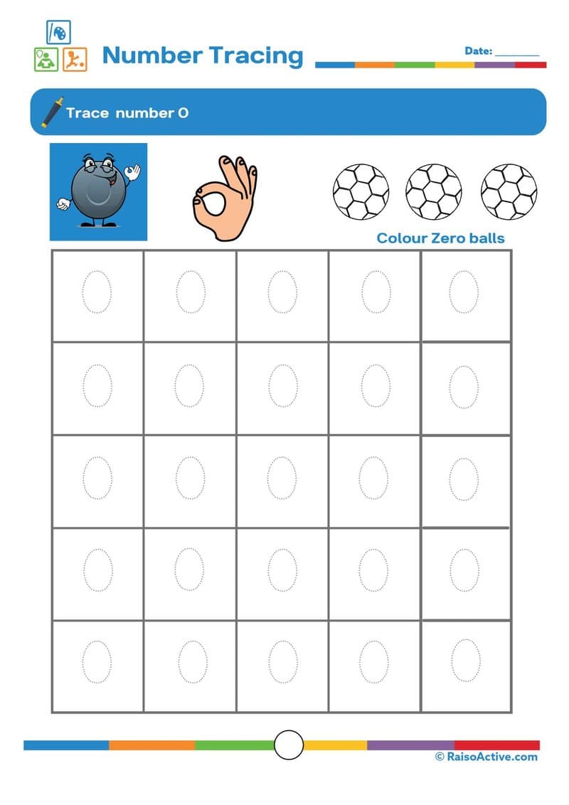 Number Tracing & Counting Activity Book 0-20 for Preschool & Kindergarten - Page 2